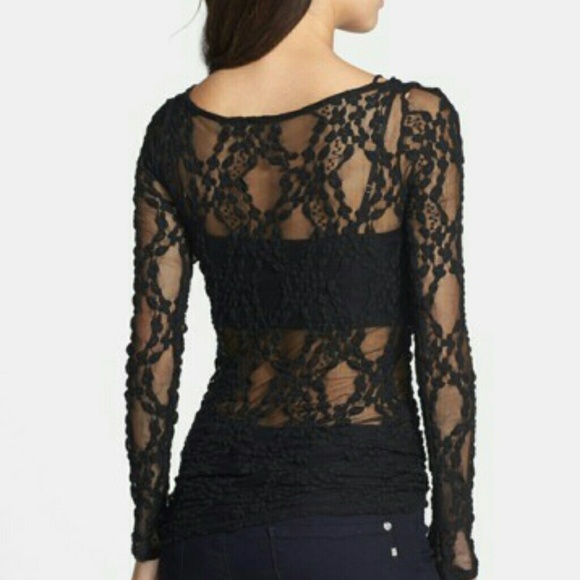 Free People Star Lace Crisscross Sheer Layering B - Picture 3 of 4